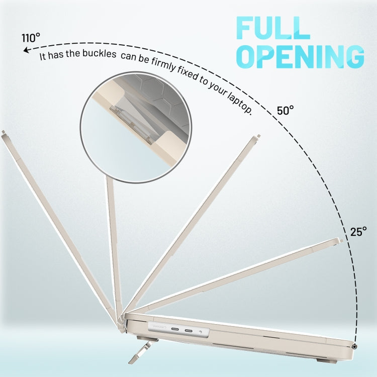 PC + TPU Honeycomb Laptop Protective Case For MacBook Pro 16.2 inch A2485 2021(Elegant Apricot) by buy2fix