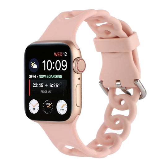 Hollow Out Silicone Watch Band For Apple Watch Series 9&8&7 41mm / SE 3&SE 2&6&SE&5&4 40mm / 3&2&1 38mm(12) - Watch Bands by buy2fix | Online Shopping UK | buy2fix