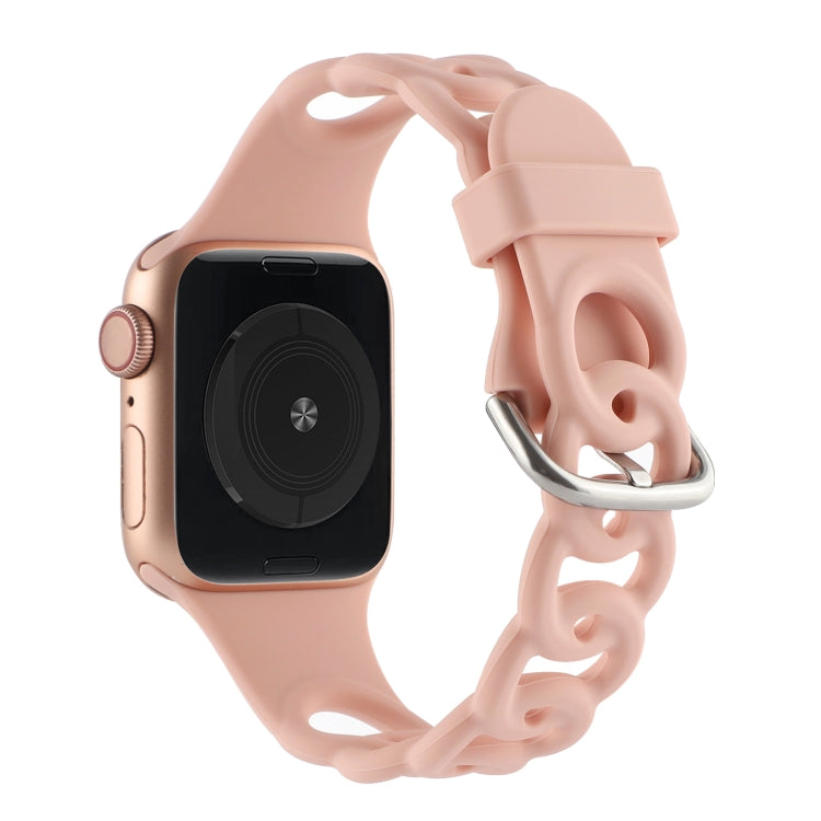 Hollow Out Silicone Watch Band For Apple Watch Series 9&8&7 41mm / SE 3&SE 2&6&SE&5&4 40mm / 3&2&1 38mm(12) - Watch Bands by buy2fix | Online Shopping UK | buy2fix