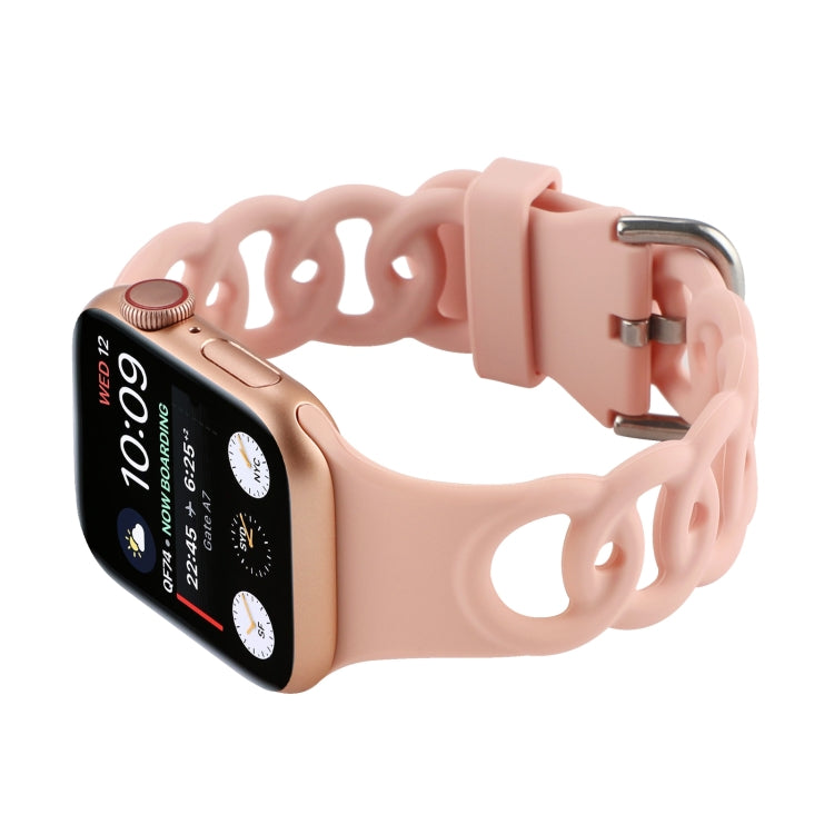 Hollow Out Silicone Watch Band For Apple Watch Series 9&8&7 41mm / SE 3&SE 2&6&SE&5&4 40mm / 3&2&1 38mm(12) - Watch Bands by buy2fix | Online Shopping UK | buy2fix