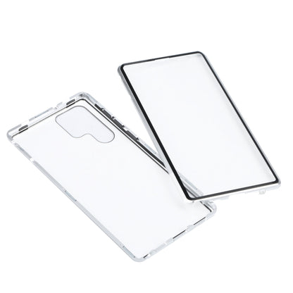 For Samsung Galaxy S22 Ultra 5G HD Magnetic Metal Tempered Glass Phone Case(Silver) - Galaxy S22 Ultra 5G Cases by buy2fix | Online Shopping UK | buy2fix