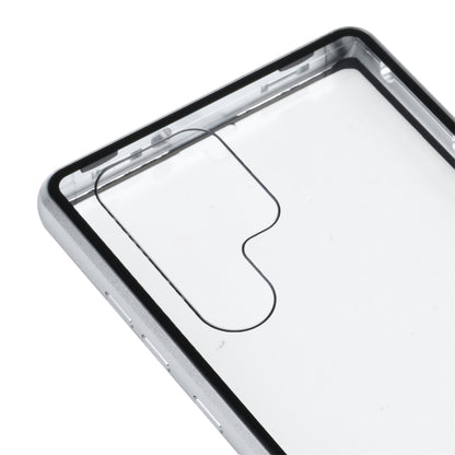 For Samsung Galaxy S22 Ultra 5G HD Magnetic Metal Tempered Glass Phone Case(Silver) - Galaxy S22 Ultra 5G Cases by buy2fix | Online Shopping UK | buy2fix