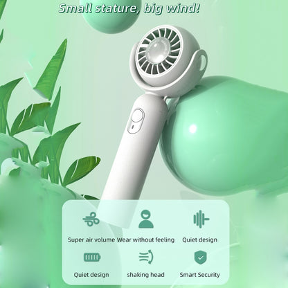 F10 USB Hanging Neck Electric Fan(Green) - Electric Fans by buy2fix | Online Shopping UK | buy2fix