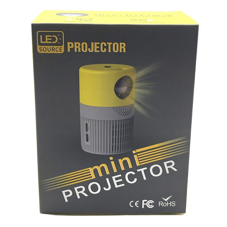 T400 100 inch Screen 3000 Lumens LED Mini Projector, Plug Type:US Plug(Grey Yellow) - Mini Projector by buy2fix | Online Shopping UK | buy2fix