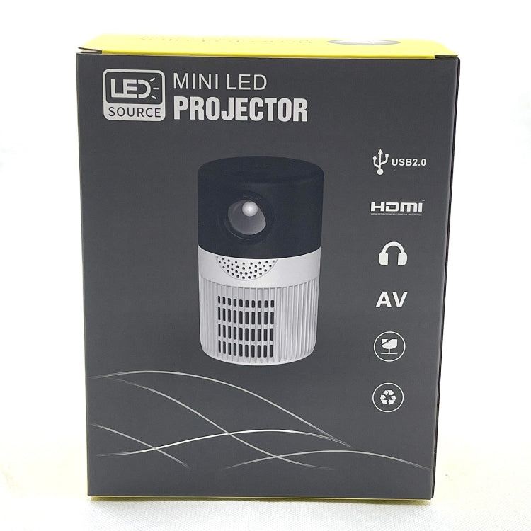 T400 100 inch Screen 3000 Lumens LED Mini Projector, Plug Type:UK Plug(Black White) - Mini Projector by buy2fix | Online Shopping UK | buy2fix