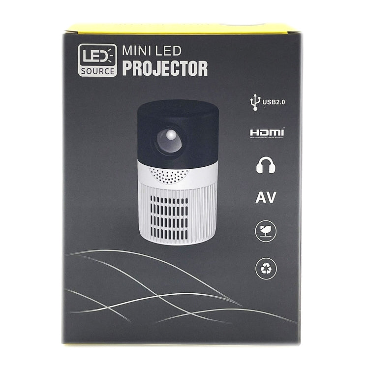 T400 100 inch Screen 3000 Lumens LED Mini Projector, Plug Type:AU Plug(Black White) - Mini Projector by buy2fix | Online Shopping UK | buy2fix
