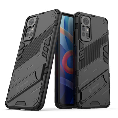 For Xiaomi Redmi Note 11 / Note 11S Global Punk Armor 2 in 1 PC + TPU Shockproof Phone Case with Invisible Holder(Black) by buy2fix
