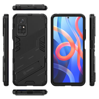 For Xiaomi Redmi Note 11 / Note 11S Global Punk Armor 2 in 1 PC + TPU Shockproof Phone Case with Invisible Holder(Black) by buy2fix