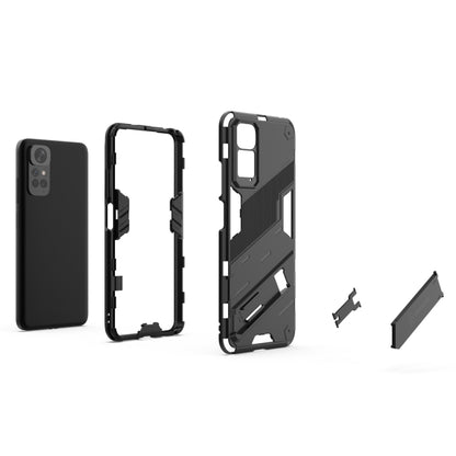For Xiaomi Redmi Note 11 / Note 11S Global Punk Armor 2 in 1 PC + TPU Shockproof Phone Case with Invisible Holder(Black) by buy2fix