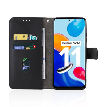 For Xiaomi Redmi Note 11 / Note 11S Global Skin Feel Magnetic Buckle Leather Phone Case(Black) by buy2fix