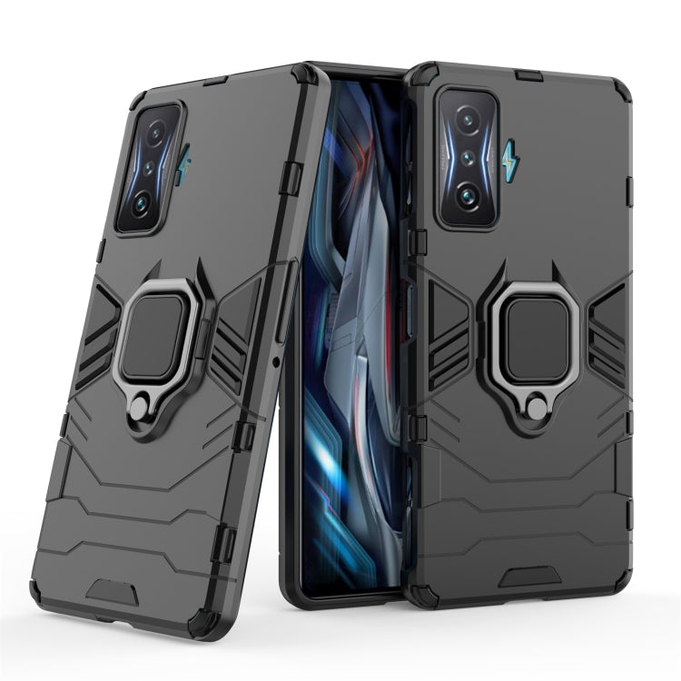 For Xiaomi Redmi K50 Gaming Shockproof PC + TPU Phone Case with Magnetic Ring Holder(Black) - Xiaomi Cases by buy2fix | Online Shopping UK | buy2fix