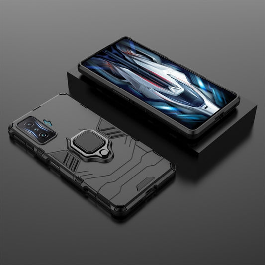 For Xiaomi Redmi K50 Gaming Shockproof PC + TPU Phone Case with Magnetic Ring Holder(Black) - Xiaomi Cases by buy2fix | Online Shopping UK | buy2fix