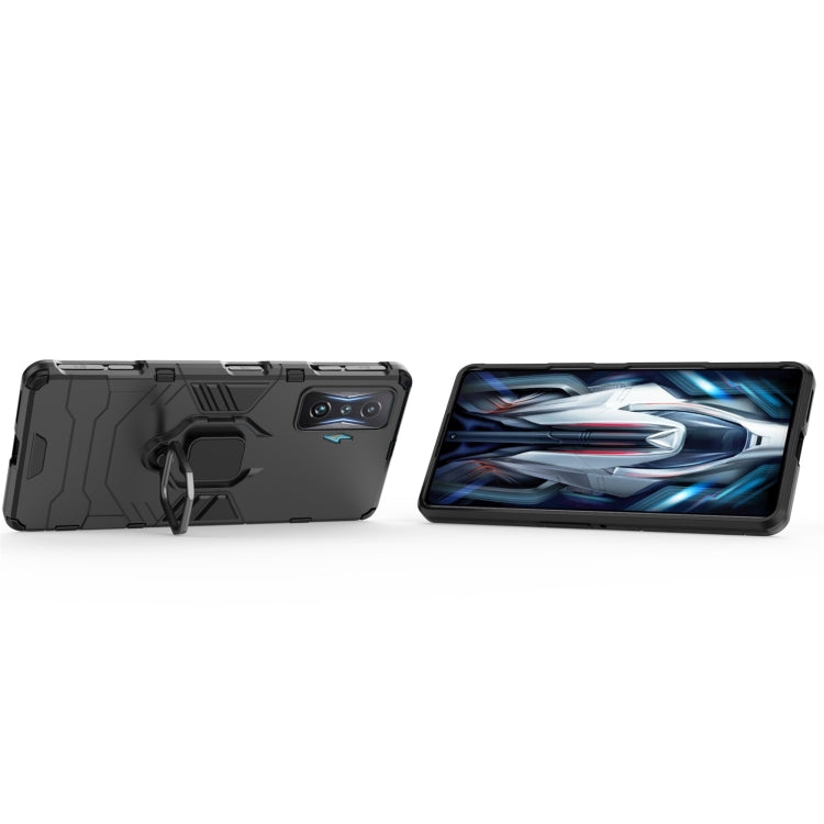 For Xiaomi Redmi K50 Gaming Shockproof PC + TPU Phone Case with Magnetic Ring Holder(Black) - Xiaomi Cases by buy2fix | Online Shopping UK | buy2fix