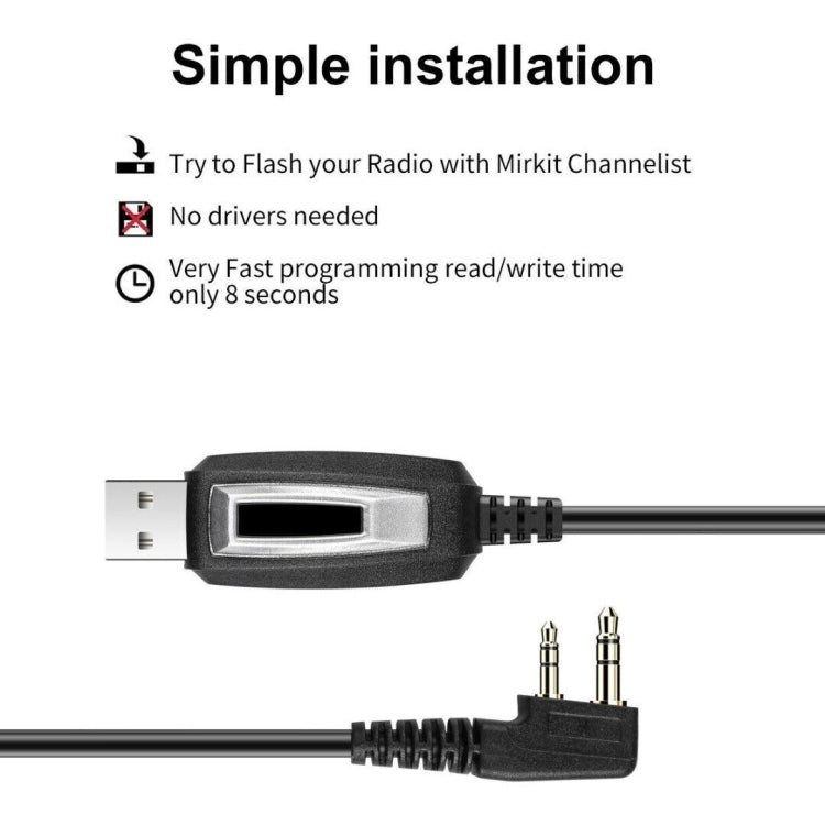 RETEVIS J9110P Dedicated USB Programming Cable for RT3S Series EDA0014386 / EDA0014407(Black) - Other Accessories by RETEVIS | Online Shopping UK | buy2fix