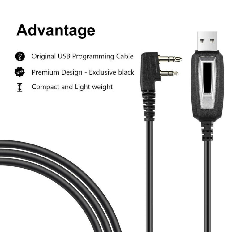 RETEVIS J9110P Dedicated USB Programming Cable for RT3S Series EDA0014386 / EDA0014407(Black) - Other Accessories by RETEVIS | Online Shopping UK | buy2fix