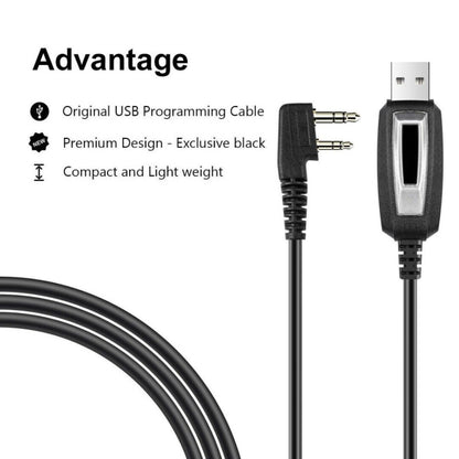 RETEVIS J9110P Dedicated USB Programming Cable for RT3S Series EDA0014386 / EDA0014407(Black) - Other Accessories by RETEVIS | Online Shopping UK | buy2fix