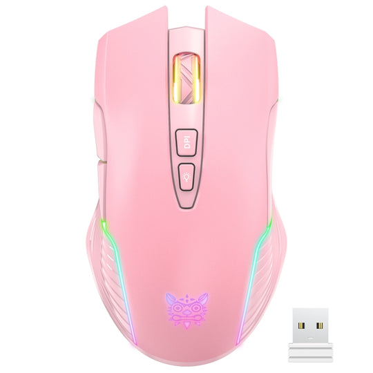 ONIKUMA CW905 2.4G RGB Lighting Wireless Mouse(Pink)