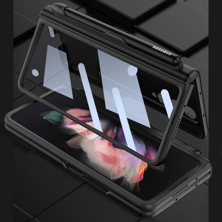 For Samsung Galaxy Z Fold3 5G GKK Integrated Magnetic Full Coverage Phone Flip Case with Pen Slot(Black) - Galaxy Phone Cases by GKK | Online Shopping UK | buy2fix