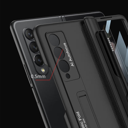 For Samsung Galaxy Z Fold3 5G GKK Integrated Magnetic Full Coverage Phone Flip Case with Pen Slot(Black) - Galaxy Phone Cases by GKK | Online Shopping UK | buy2fix