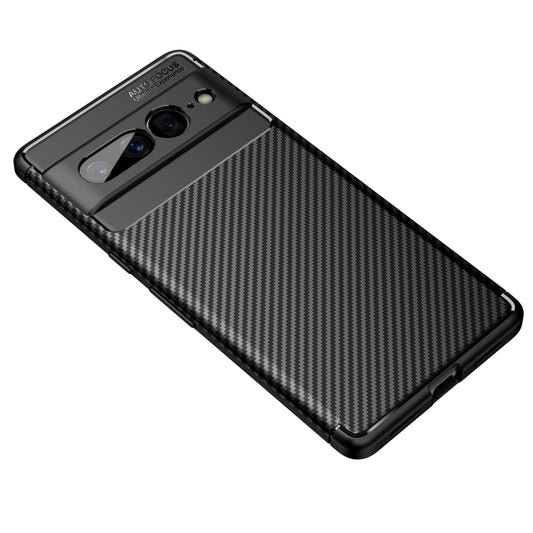 For Google Pixel 7 Pro Carbon Fiber Texture Shockproof TPU Phone Case(Black) - Google Cases by buy2fix | Online Shopping UK | buy2fix