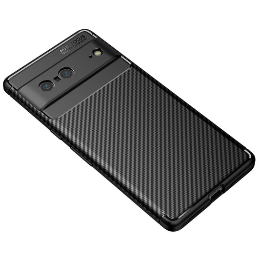 For Google Pixel 7 Carbon Fiber Texture Shockproof TPU Phone Case(Black) - Google Cases by buy2fix | Online Shopping UK | buy2fix