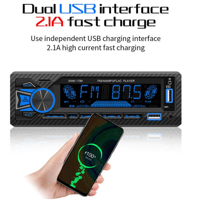 SWM-1789 Car Radio Receiver Bluetooth 5.1 MP3 Player with Remote Control - Car MP3 & MP4 & MP5 by buy2fix | Online Shopping UK | buy2fix