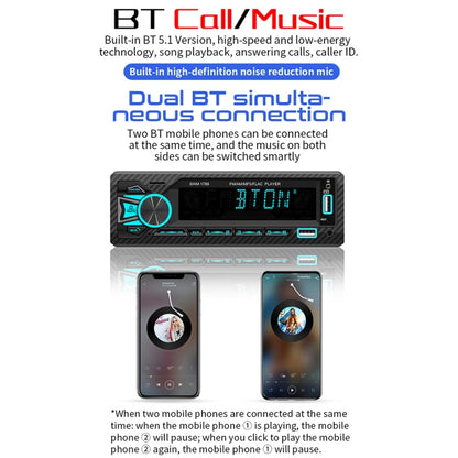 SWM-1789 Car Radio Receiver Bluetooth 5.1 MP3 Player with Remote Control - Car MP3 & MP4 & MP5 by buy2fix | Online Shopping UK | buy2fix
