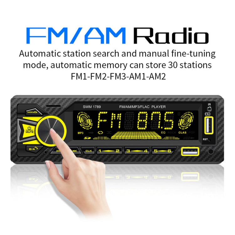 SWM-1789 Car Radio Receiver Bluetooth 5.1 MP3 Player with Remote Control - Car MP3 & MP4 & MP5 by buy2fix | Online Shopping UK | buy2fix