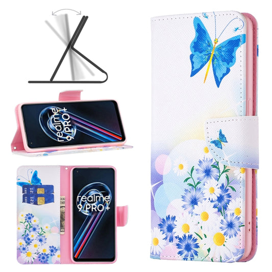 For OPPO Realme 9 Pro+ Colored Drawing Pattern Leather Phone Case(Butterfly Love) - Realme Cases by buy2fix | Online Shopping UK | buy2fix