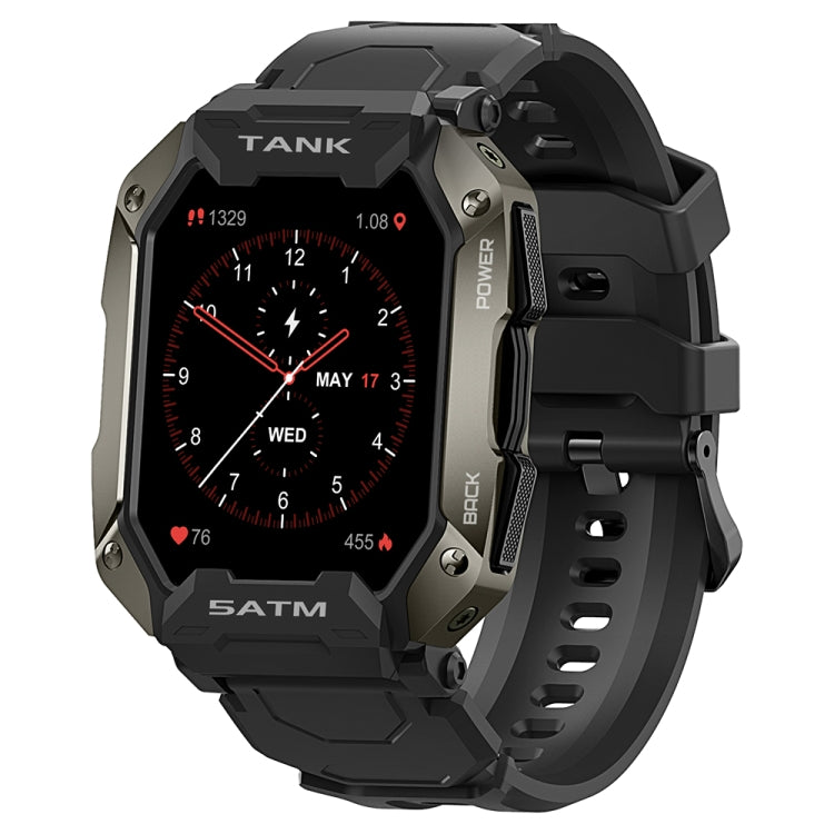 TANK M1 1.72 TFT Screen Smart Watch, Support Sleep Monitoring / Heart Rate Monitoring(Black) by buy2fix