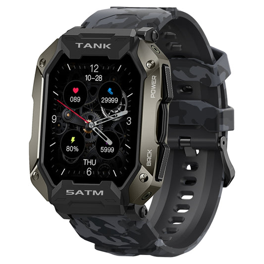 TANK M1 1.72 TFT Screen Smart Watch, Support Sleep Monitoring / Heart Rate Monitoring(Camouflage Black) - Smart Watches by buy2fix | Online Shopping UK | buy2fix