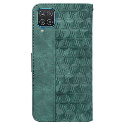 For Samsung Galaxy A42 5G Geometric Embossed Leather Phone Case(Green) - Galaxy Phone Cases by buy2fix | Online Shopping UK | buy2fix