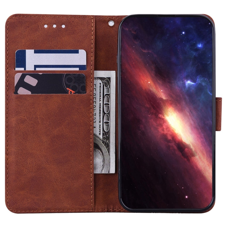 For Xiaomi Mi 11 Lite 5G / 4G Geometric Embossed Leather Phone Case(Brown) - Xiaomi Cases by buy2fix | Online Shopping UK | buy2fix