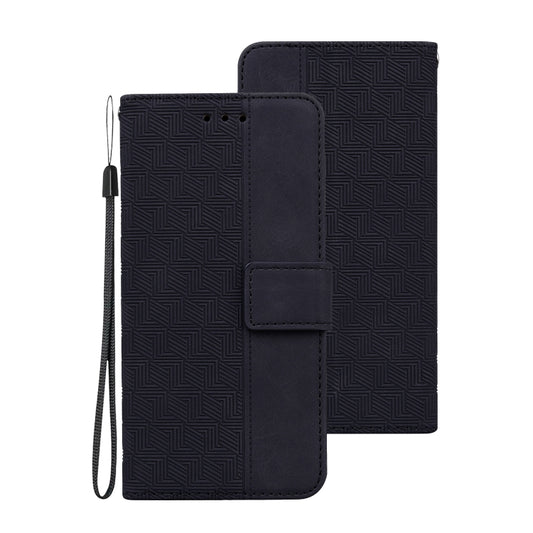 For Google Pixel 6 Pro Geometric Embossed Leather Phone Case(Black) - Google Cases by buy2fix | Online Shopping UK | buy2fix