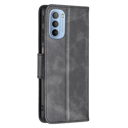 For Motorola Moto G31 / G41 Side Fingerprint Retro Lambskin Texture Leather Phone Case(Black) - Motorola Cases by buy2fix | Online Shopping UK | buy2fix