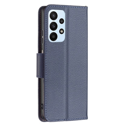 For Samsung Galaxy A23 5G Litchi Texture Pure Color Leather Phone Case(Dark Blue) - Galaxy Phone Cases by buy2fix | Online Shopping UK | buy2fix