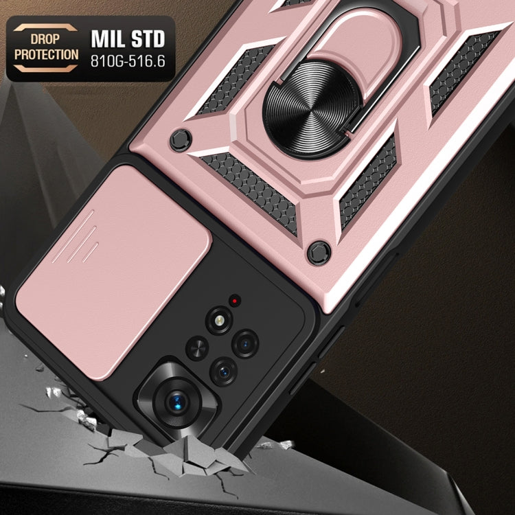 For Xiaomi Redmi Note 11 Pro (Global) Sliding Camera Cover TPU+PC Phone Case(Black) by buy2fix