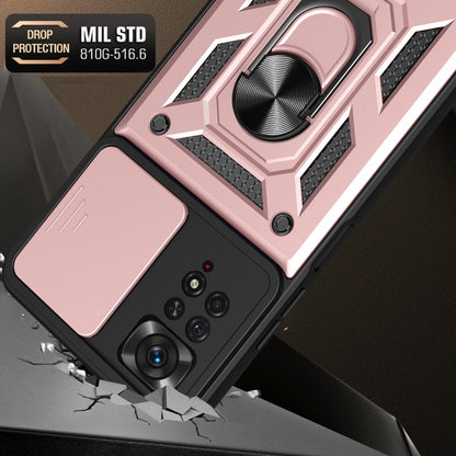 For Xiaomi Redmi Note 11 Pro (Global) Sliding Camera Cover TPU+PC Phone Case(Black) by buy2fix