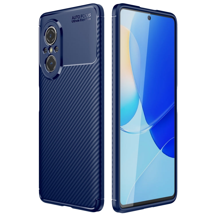 For Huawei nova 9 SE Carbon Fiber Texture Shockproof TPU Phone Case(Blue) - Huawei Cases by buy2fix | Online Shopping UK | buy2fix