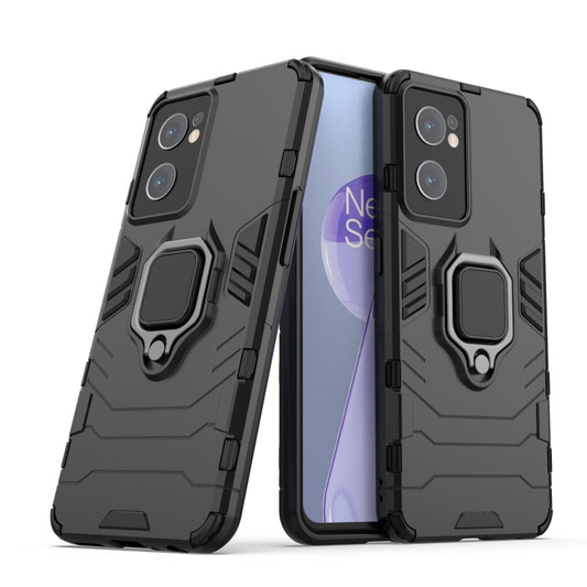 For OnePlus Nord CE 2 5G Magnetic Ring Holder PC + TPU Phone Case(Black) - OnePlus Cases by buy2fix | Online Shopping UK | buy2fix