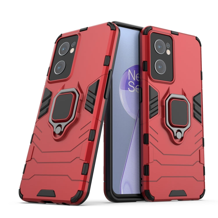 For OnePlus Nord CE 2 5G Magnetic Ring Holder PC + TPU Phone Case(Red) - OnePlus Cases by buy2fix | Online Shopping UK | buy2fix
