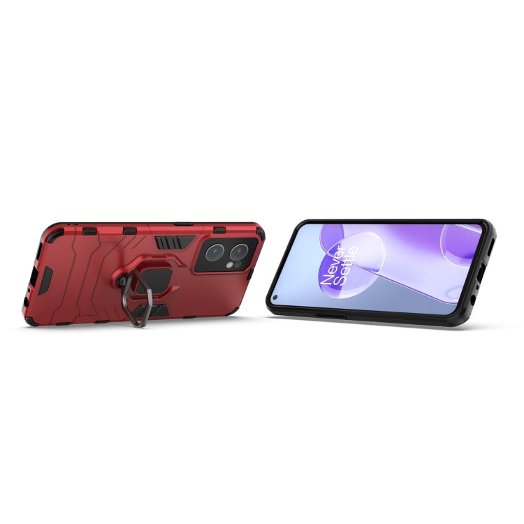 For OnePlus Nord CE 2 5G Magnetic Ring Holder PC + TPU Phone Case(Red) - OnePlus Cases by buy2fix | Online Shopping UK | buy2fix