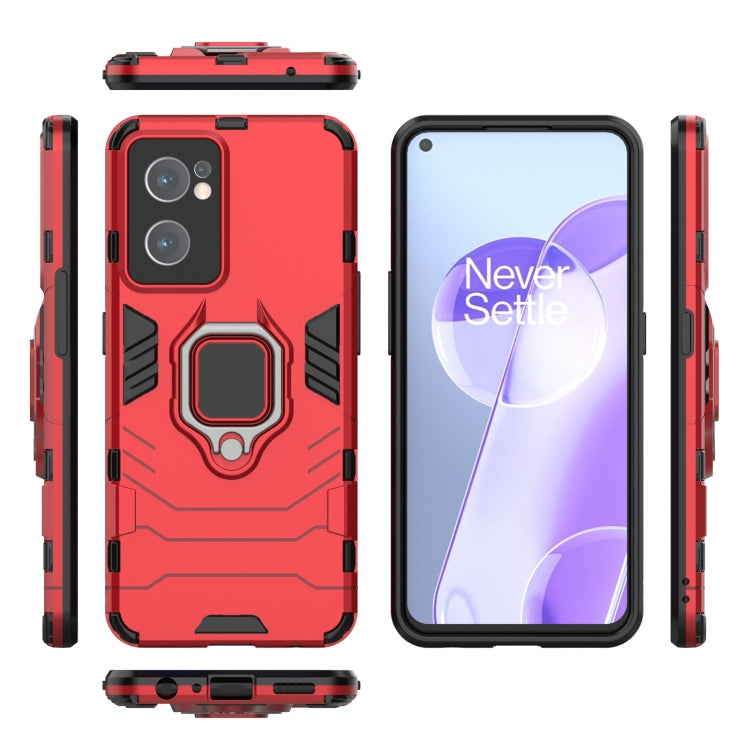 For OnePlus Nord CE 2 5G Magnetic Ring Holder PC + TPU Phone Case(Red) - OnePlus Cases by buy2fix | Online Shopping UK | buy2fix