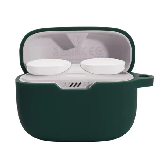 Earphone Protective Case with Hanging Buckle For JBL T130NC(Dark Green)