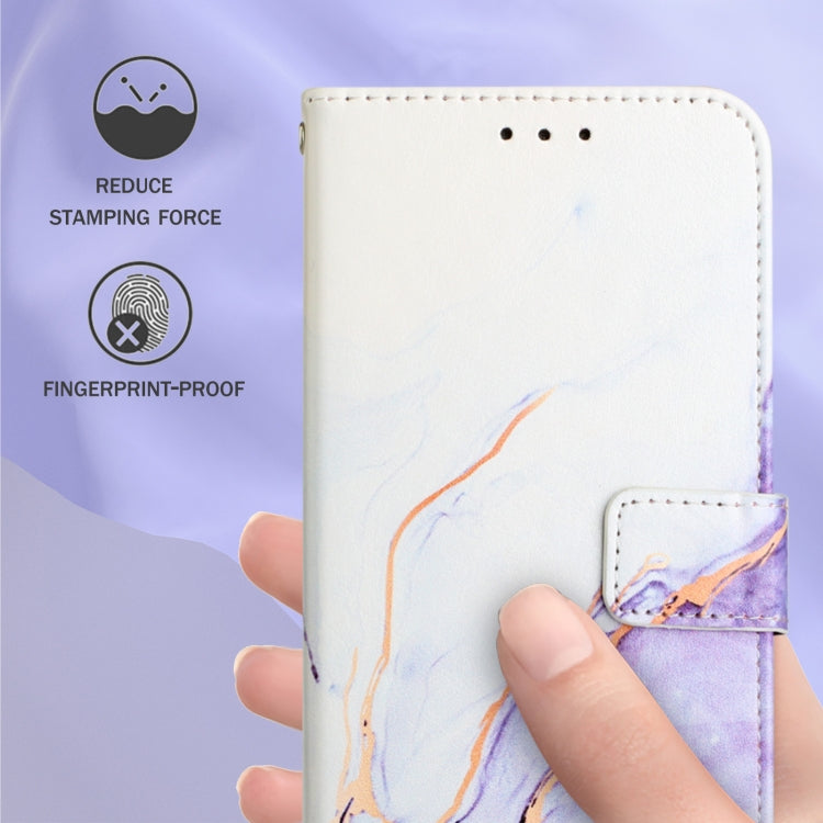 For Samsung Galaxy A13 4G PT003 Marble Pattern Flip Leather Phone Case(LS006) by buy2fix