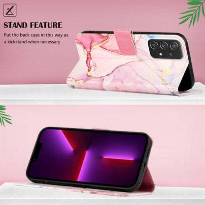 For Samsung Galaxy A53 5G PT003 Marble Pattern Flip Leather Phone Case(LS005) by buy2fix