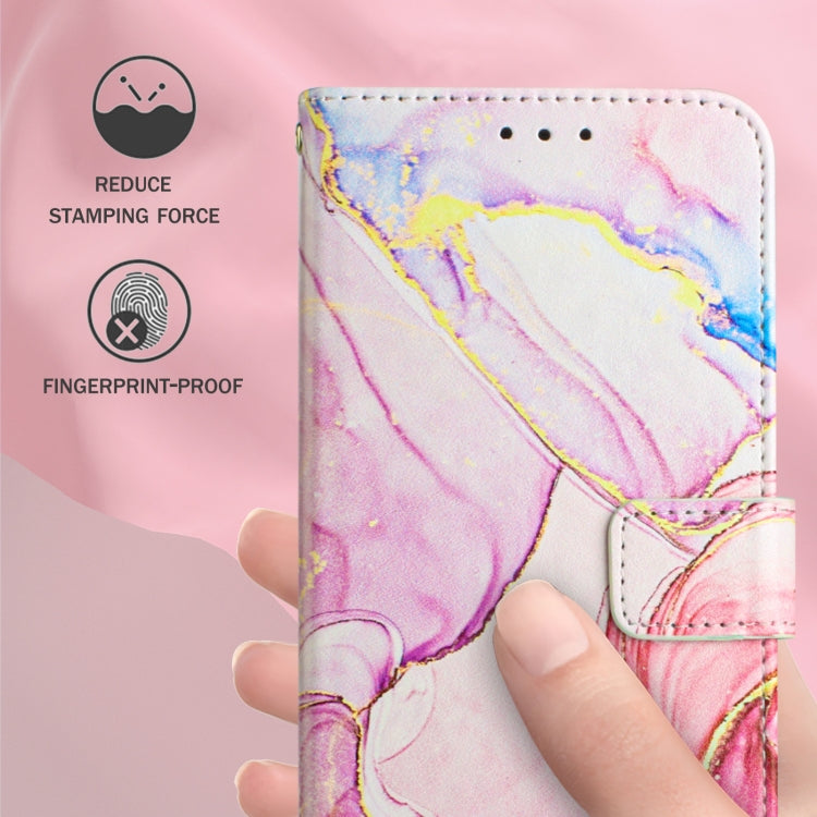 For Samsung Galaxy A53 5G PT003 Marble Pattern Flip Leather Phone Case(LS005) by buy2fix