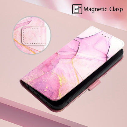 For Infinix Smart 6 PT003 Marble Pattern Flip Leather Phone Case(Pink Purple Gold LS001) - Infinix Cases by buy2fix | Online Shopping UK | buy2fix