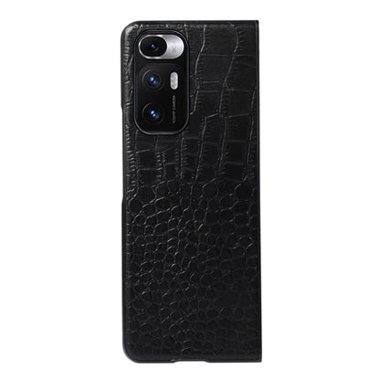 For Xiaomi Mi Mix Fold Crocodile Top Layer Cowhide Leather Phone Case(Black) - Xiaomi Cases by buy2fix | Online Shopping UK | buy2fix
