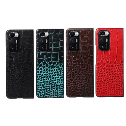 For Xiaomi Mi Mix Fold Crocodile Top Layer Cowhide Leather Phone Case(Black) - Xiaomi Cases by buy2fix | Online Shopping UK | buy2fix